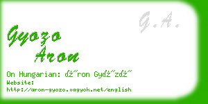 gyozo aron business card